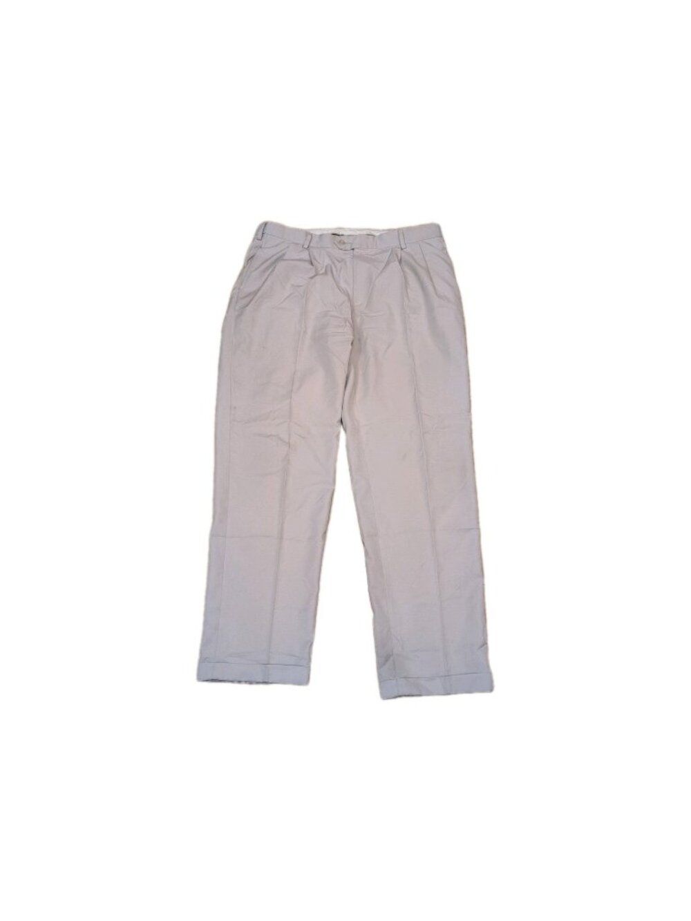 Jos A Bank Leadbetter Golf Pants Mens 36x32 Beige Flat Front Cuffed Straight Leg